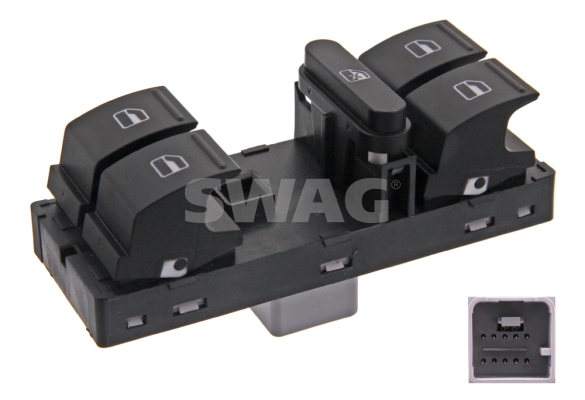 SWAG 30 93 7489 Multi-Function Switch Driver side Interior Door Panel for SEAT VW